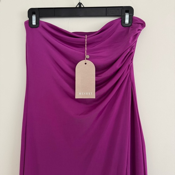NWT Meshki Cosima Slinky Strapless Maxi Dress Violet - Picture 5 of 8